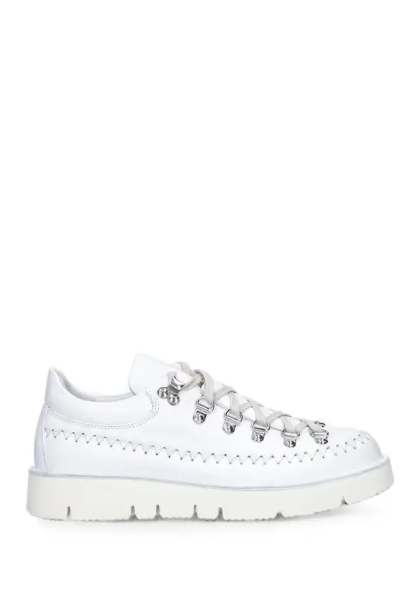 Fracap Magnifico lace-up leather sneakers - Vit