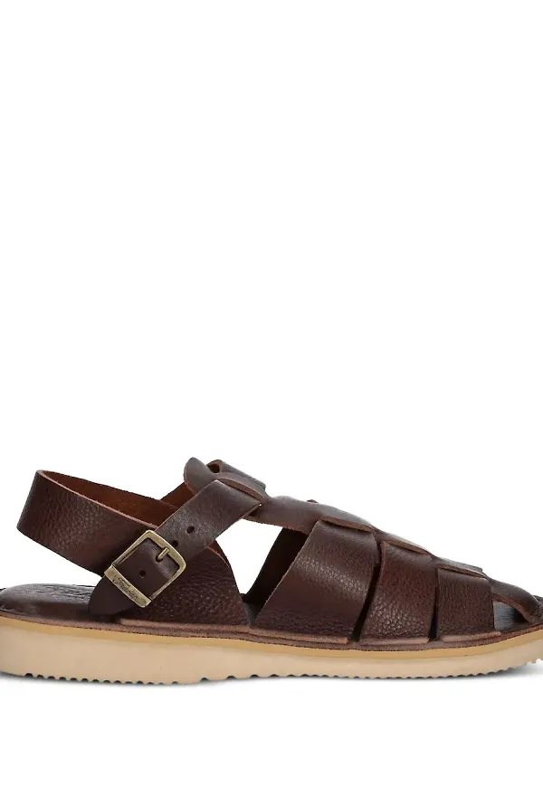 Fracap sandaler med skinnspänne - Brun