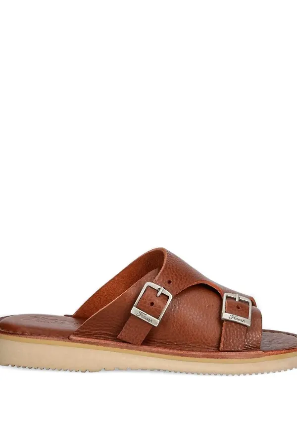 Fracap tofflor med spänne - Brun