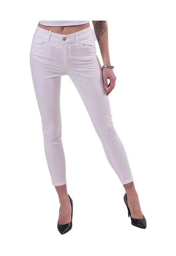 Fracomina Cigarette pants fr21sp2002w40101 Vit, Dam