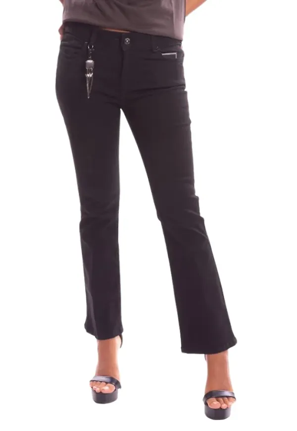 Fracomina Fracomina Cropped Flase Jeans - Fs22Wvv8001W4010101 Svart, Dam