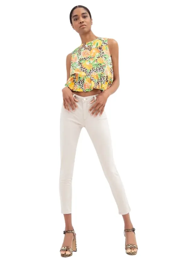 Fracomina Smala jeans Vit, Dam