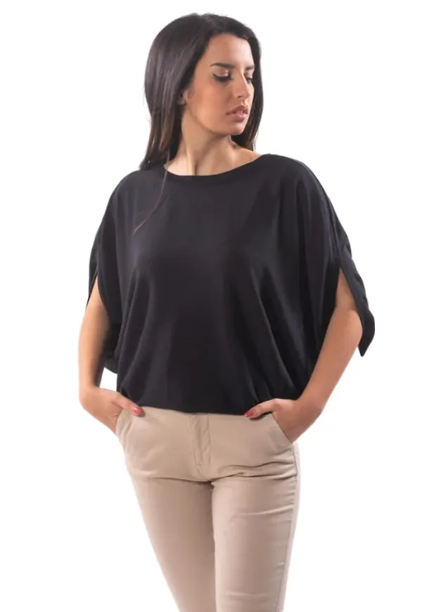 Fracomina Sweatshirts Fr23St7002K41701 Svart, Dam