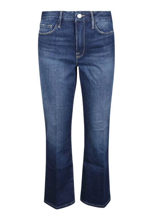 Frame LE Crop Mini Boot Biodegradable Jeans Blå, Dam