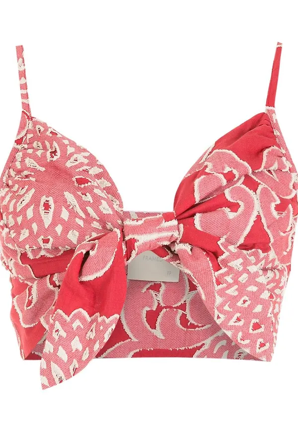 Framed Dara croptop - Röd