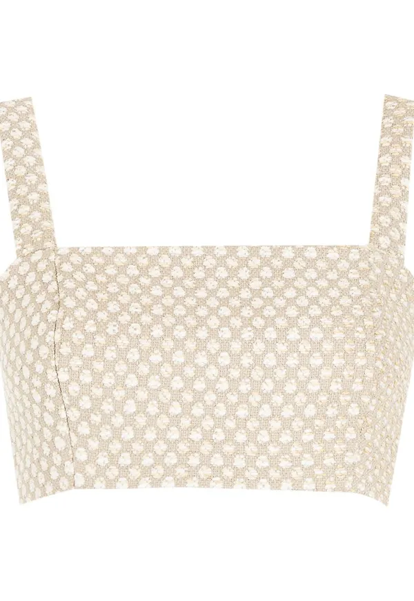 Framed Tapisserie croptop - Neutral
