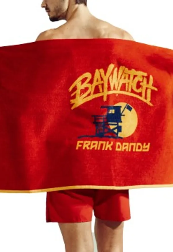 Frank Dandy Baywatch Beach Towel Röd bomull One Size