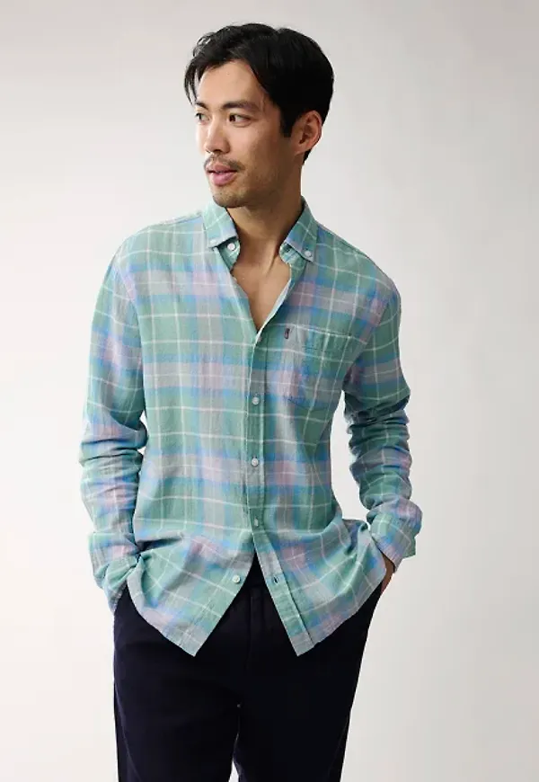 Fred Cotton/linen Blend Checked Shirt