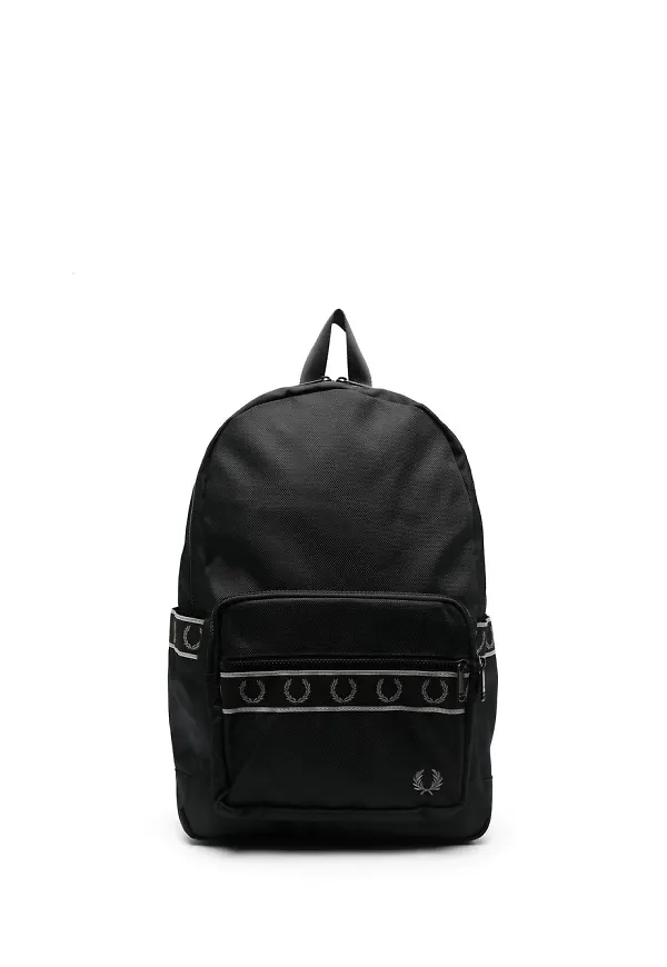 Fred Perry logo print backpack - Svart