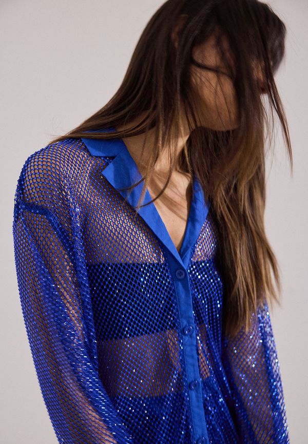 Fredrik Robertsson x NA-KD The Rhinestone Shirt - Blue