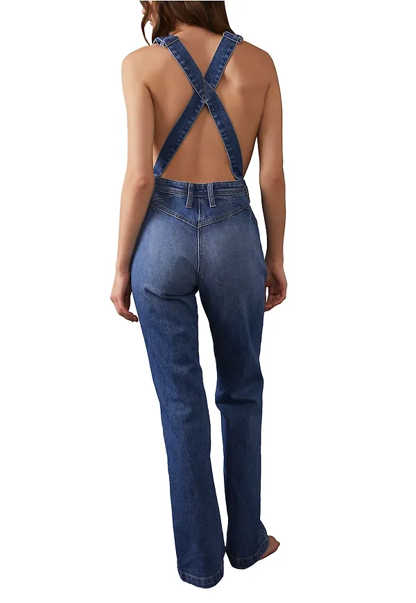 Free People Jumpsuit 'CAMILLA' svart denim