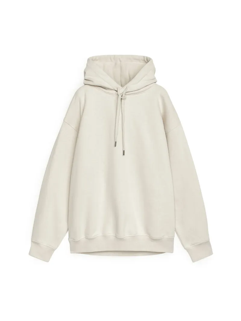 French Terry Hoodie - Beige