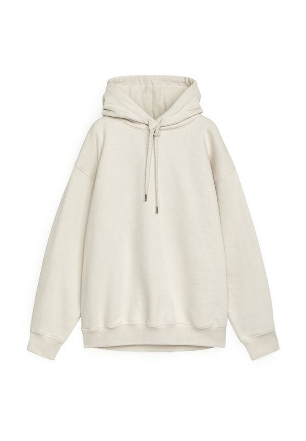 French Terry Hoodie - Beige
