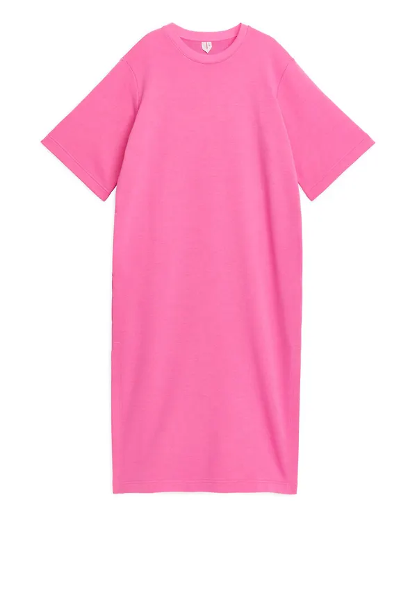 French Terry T-Shirt Dress - Pink