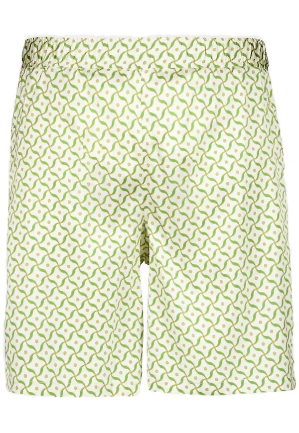 Frescobol Carioca sidenshorts med lotustryck - Grön