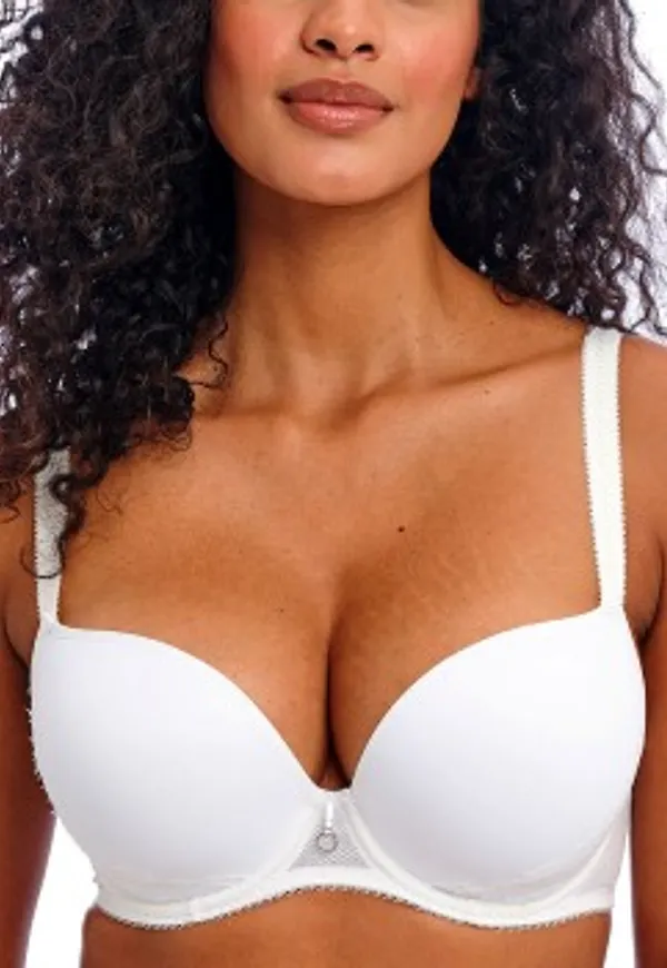 Freya BH Fascinate UW Moulded Plunge T-Shirt Bra Vit J 80 Dam
