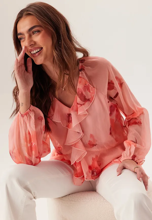 Frill Chiffon Blouse