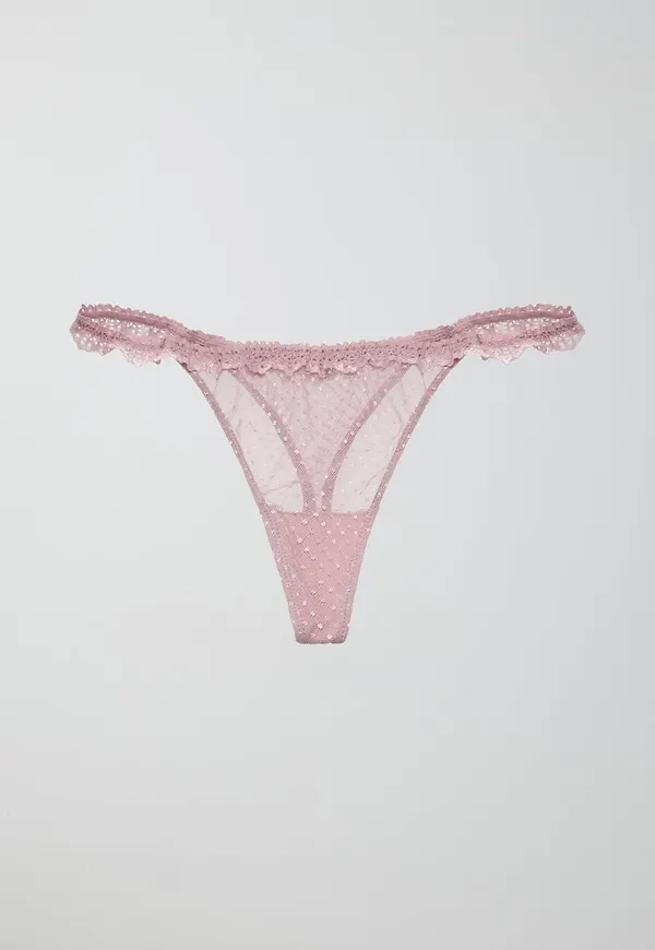 Frill edge thong