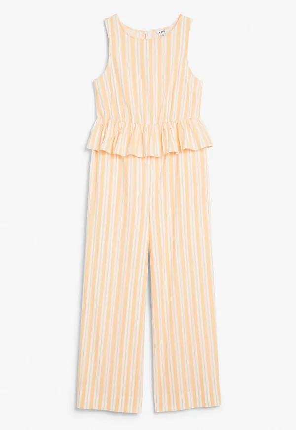 Frilled sleeveless jumpsuit - Orange