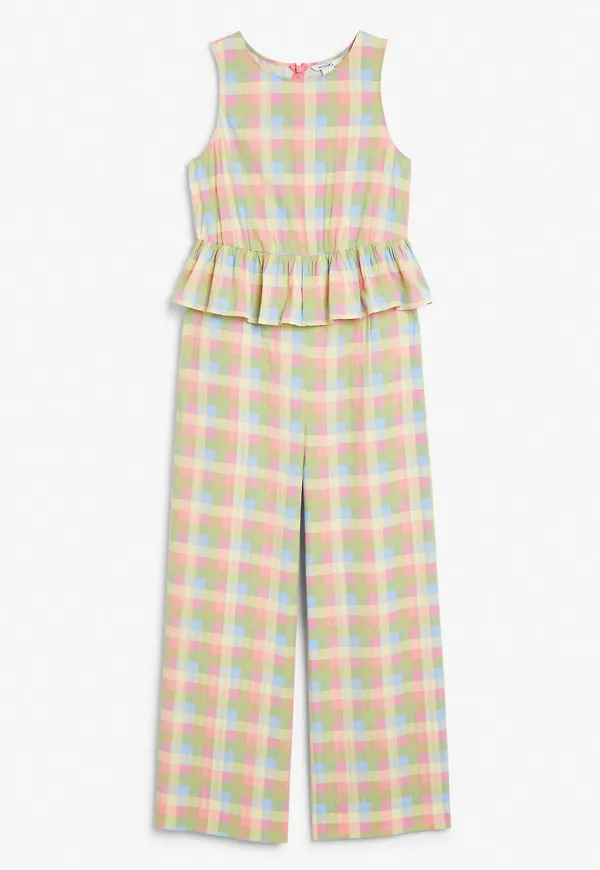 Frilled sleeveless jumpsuit - Pink