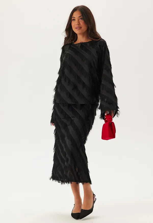 Fringe Midi Skirt