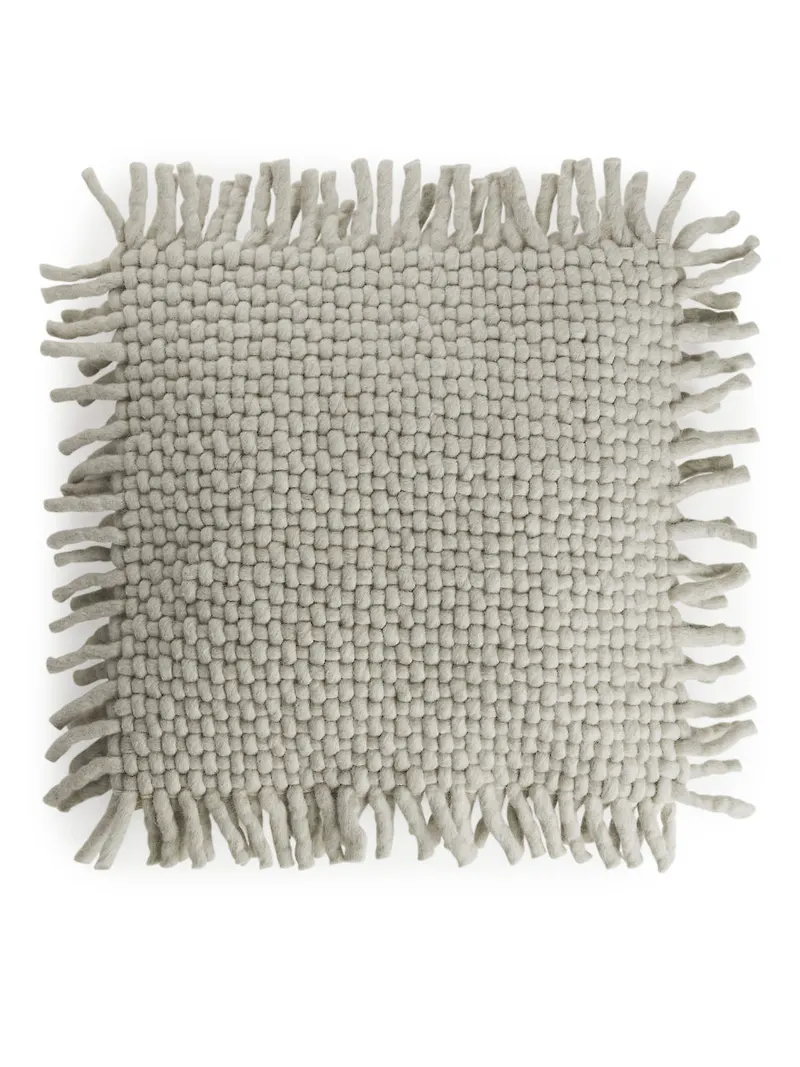 Fringed Cushion Cover 50 x 50 - Grey