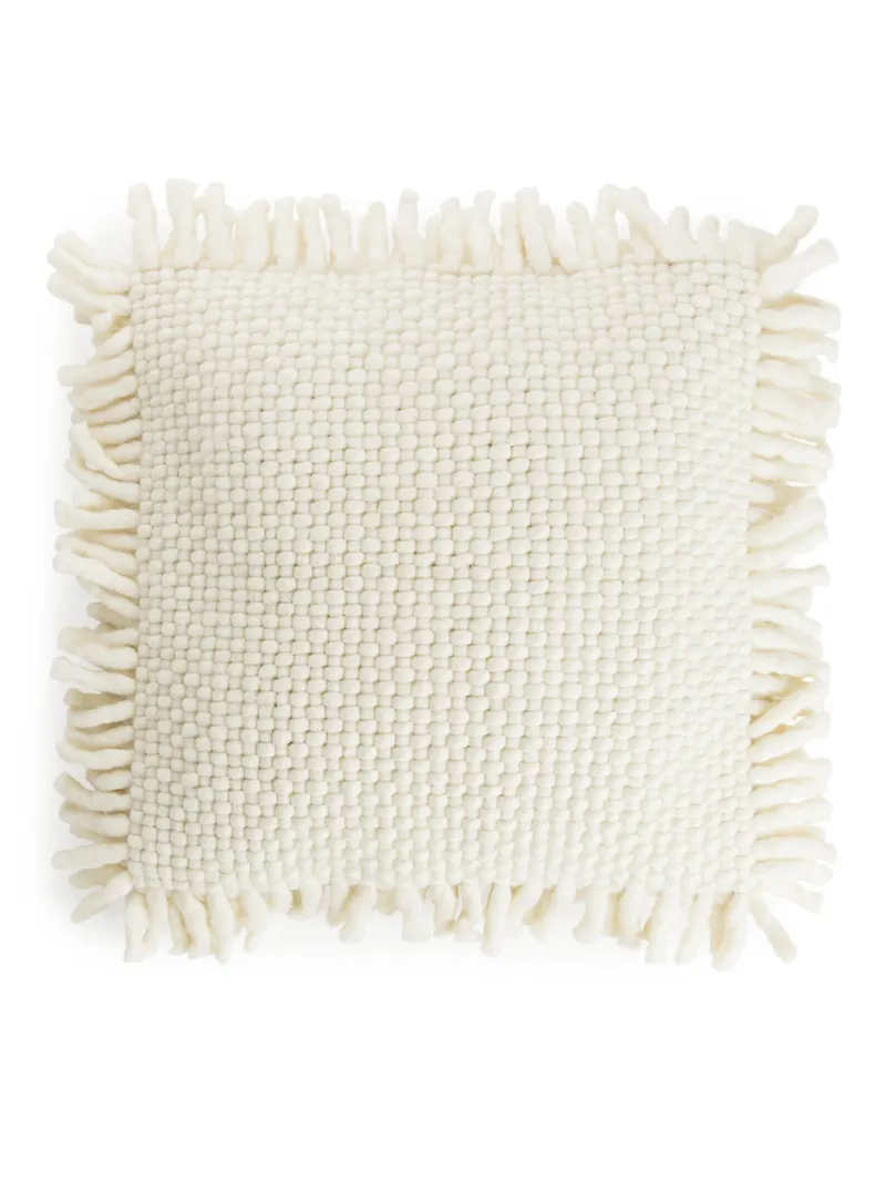 Fringed Cushion Cover 50 x 50 - White