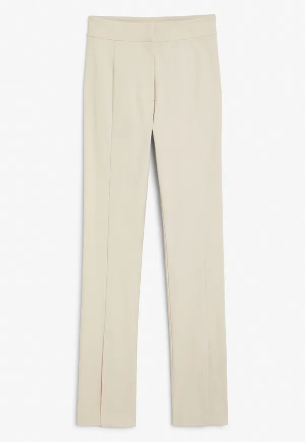 Front split trousers - Beige
