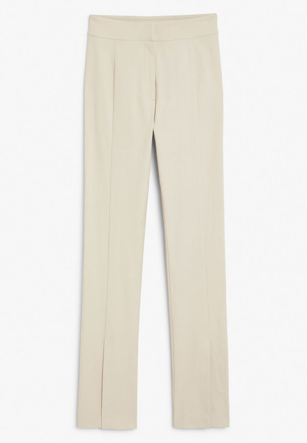 Front split trousers - Beige