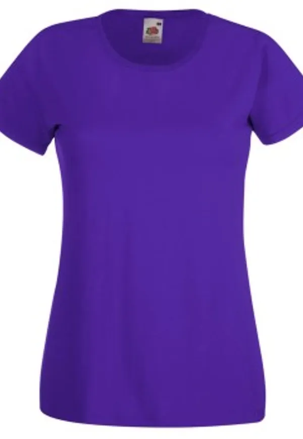Fruit of the Loom Lady-Fit Valueweight T Lila bomull Medium Dam