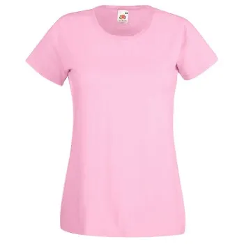 Fruit of the Loom Lady-Fit Valueweight T Ljusrosa bomull Medium Dam