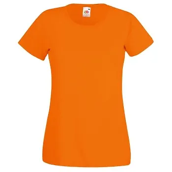 Fruit of the Loom Lady-Fit Valueweight T Orange bomull Large Dam
