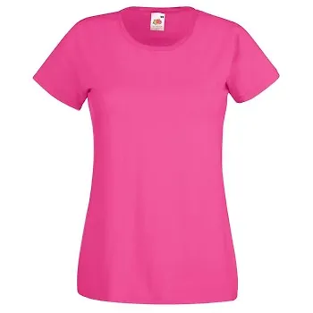 Fruit of the Loom Lady-Fit Valueweight T Rosa bomull Medium Dam
