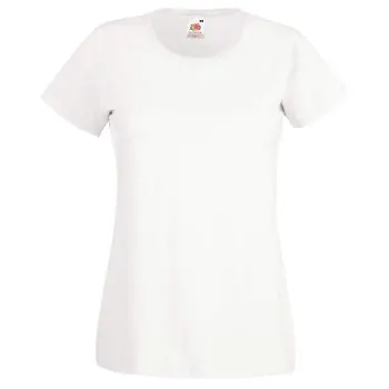 Fruit of the Loom Lady-Fit Valueweight T Vit bomull Large Dam