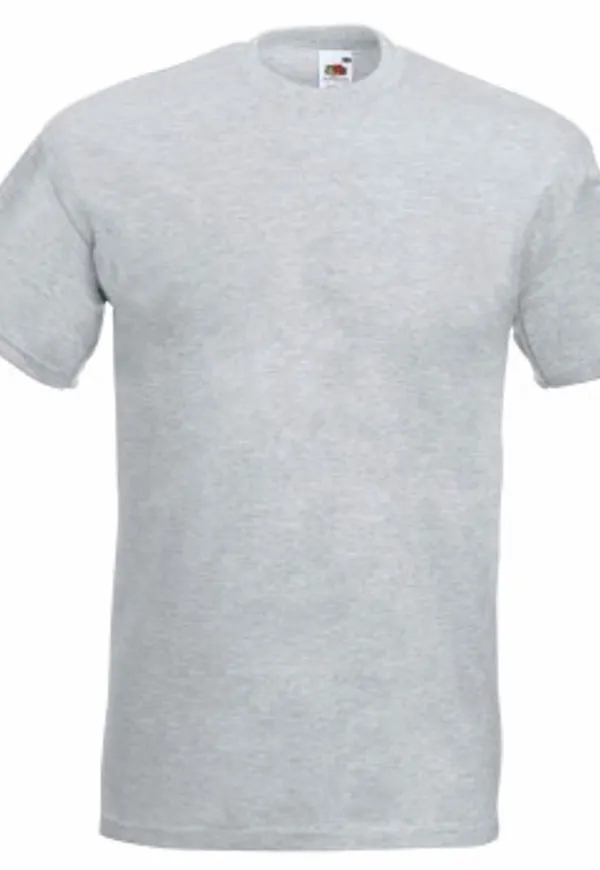 Fruit of the Loom Super Premium T Gråmelerad bomull XX-Large Herr