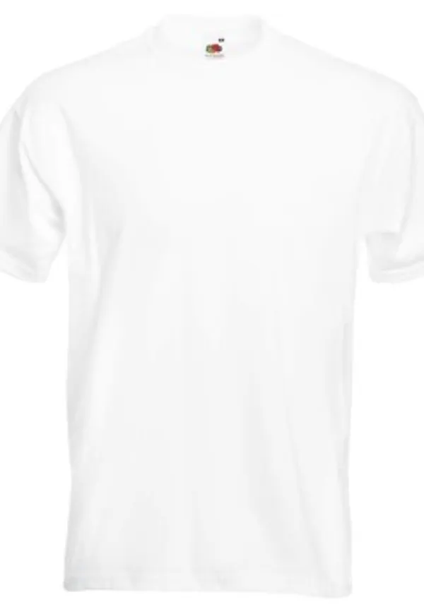 Fruit of the Loom Valueweight Crew Neck T Vit bomull Small Herr