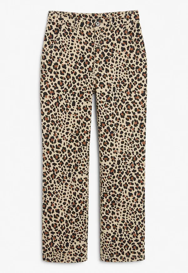 Full-length belt loop trousers - Beige