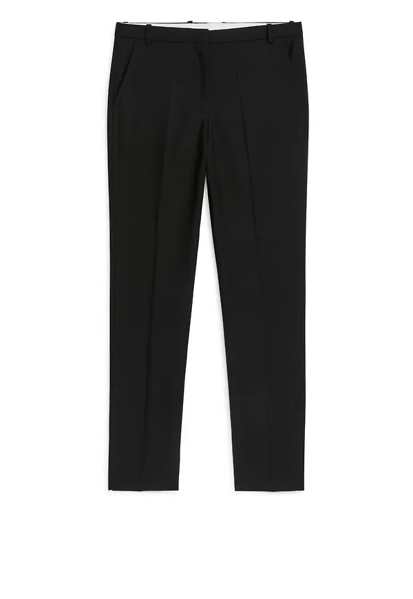 Full-Length Stretch Trousers - Black
