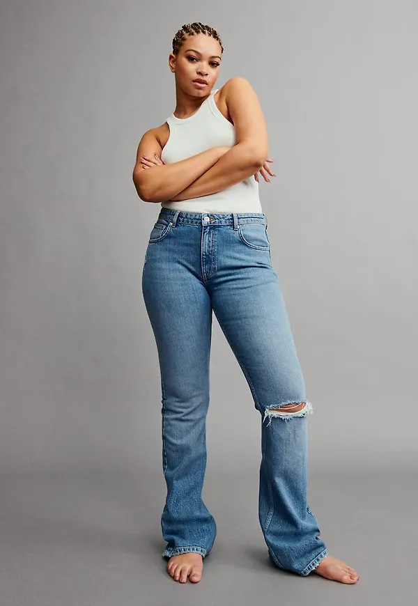 Full length flare jeans
