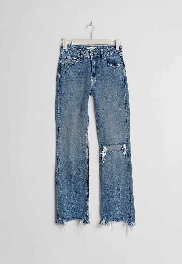 Full length petite flare jeans