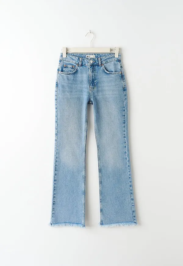 Full length petite flare jeans