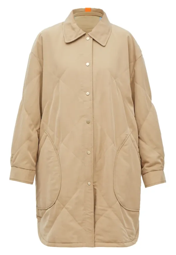 g-lab gestepptes Overshirt Beige, Dam