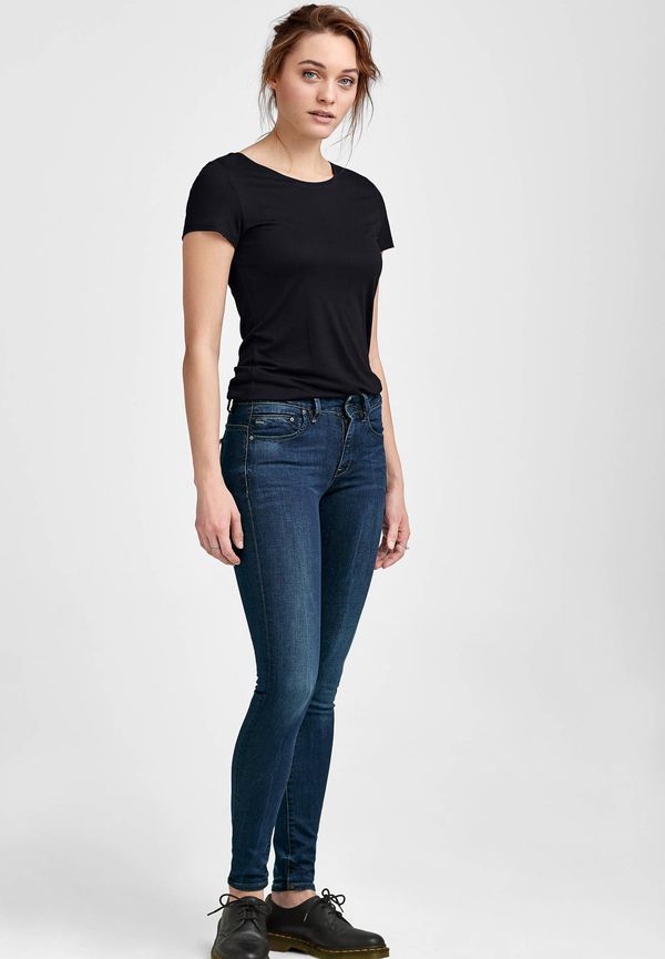 G-Star - Jeans Midge Zip Mid Skinny - Blå