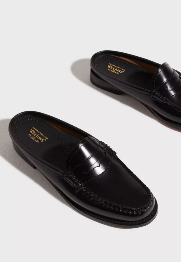 G.H Bass - Loafers - Black - Gh Weejun Wmn Penny Slide - Flats & Lågskor - loafers