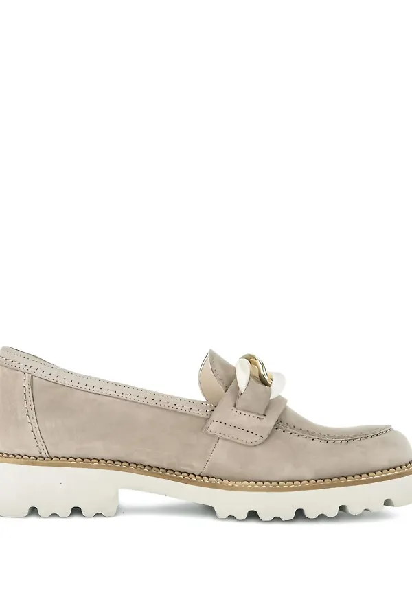 GABOR loafers med kedja - Neutral