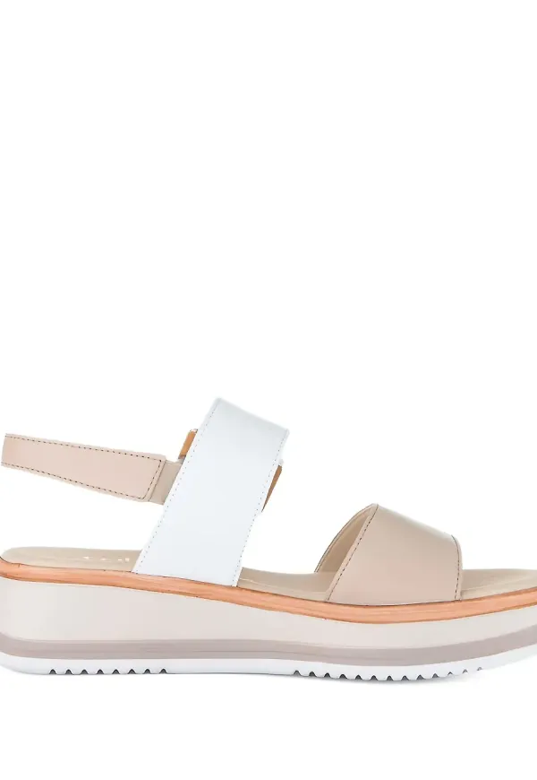 GABOR slingback-platåsandaler - Vit