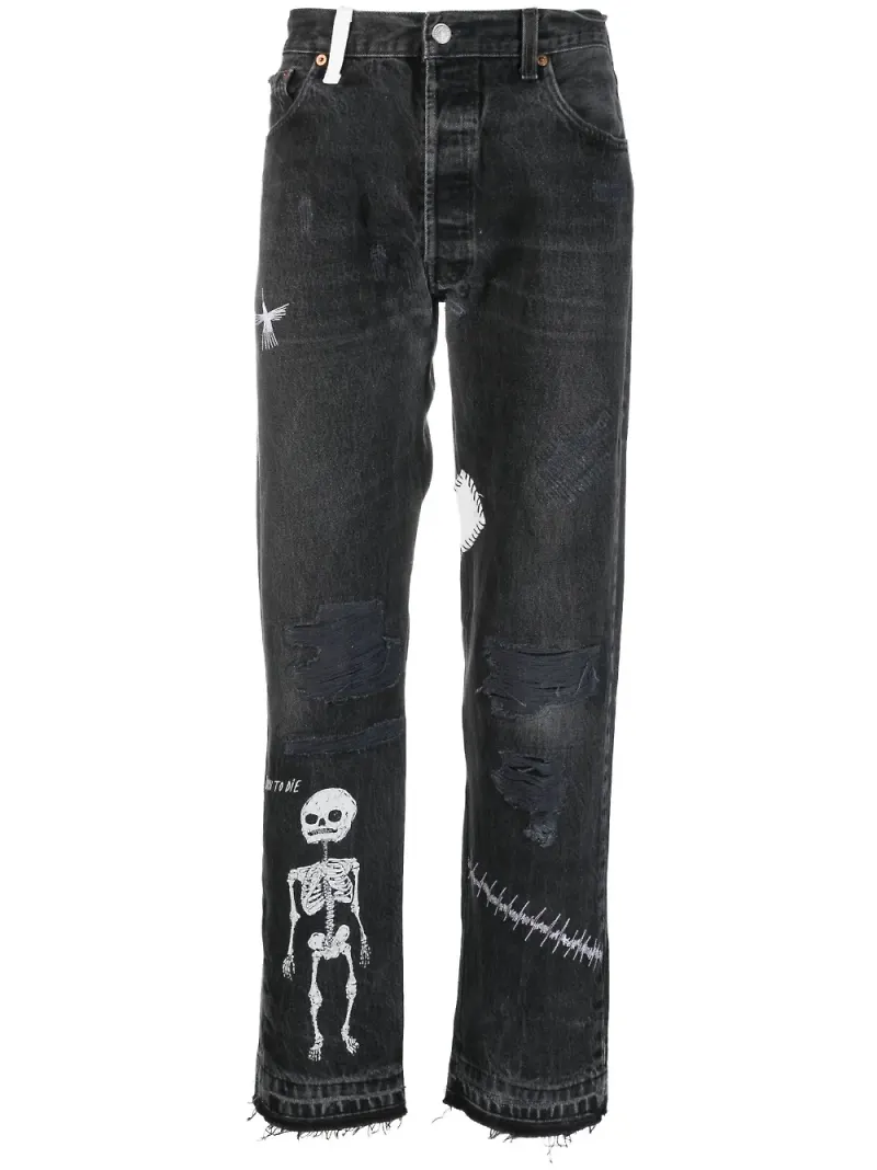 GALLERY DEPT. straight-jeans - Svart