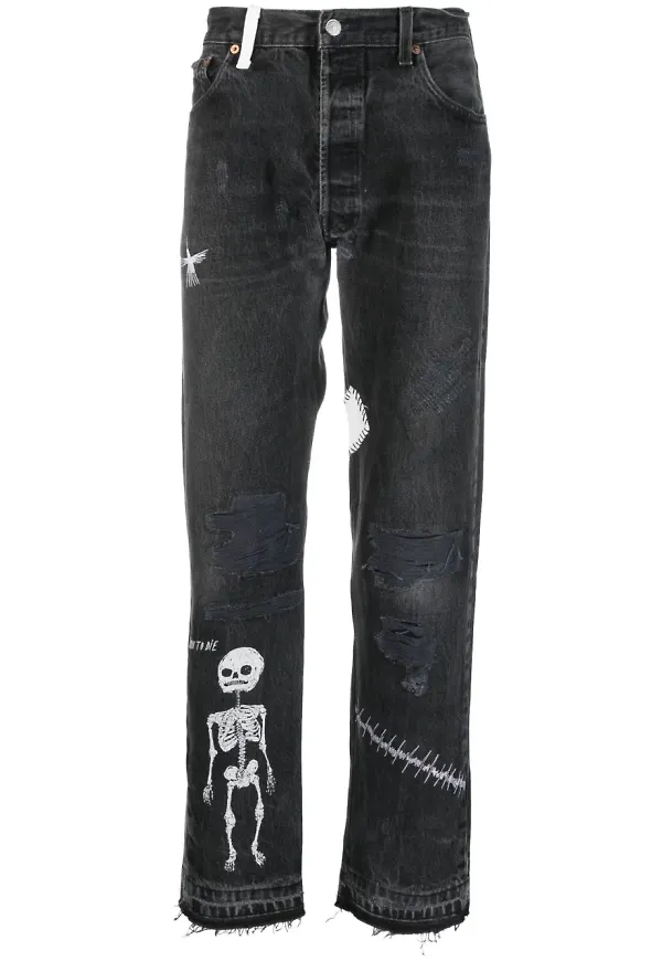 GALLERY DEPT. straight-jeans - Svart