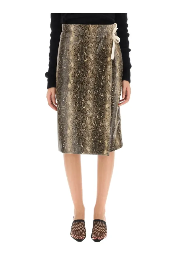 Ganni - Midikjolar - Beige - Dam - Storlek: L,M,Xs