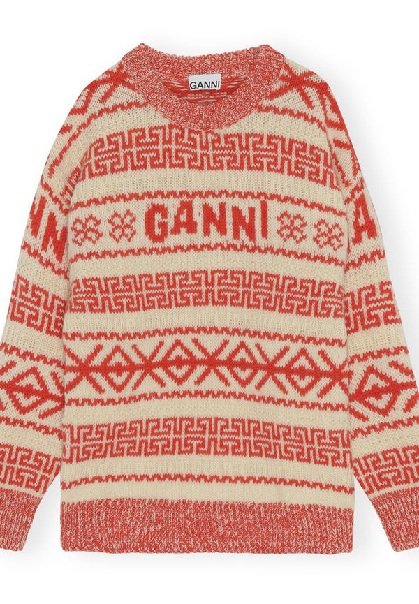 Ganni - Stickade tröjor & koftor - Röd - Dam - Storlek: M,S,Xs